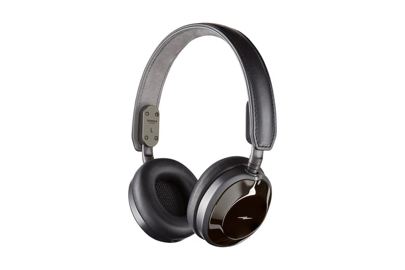 Shinola Canfield Over On Ear Headphones brown black silver metallic metal leather music monitor