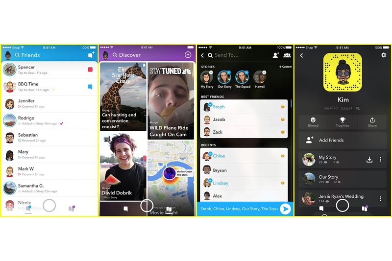 Snapchat Redesign Friends Brands Separate App 2017 November Snap
