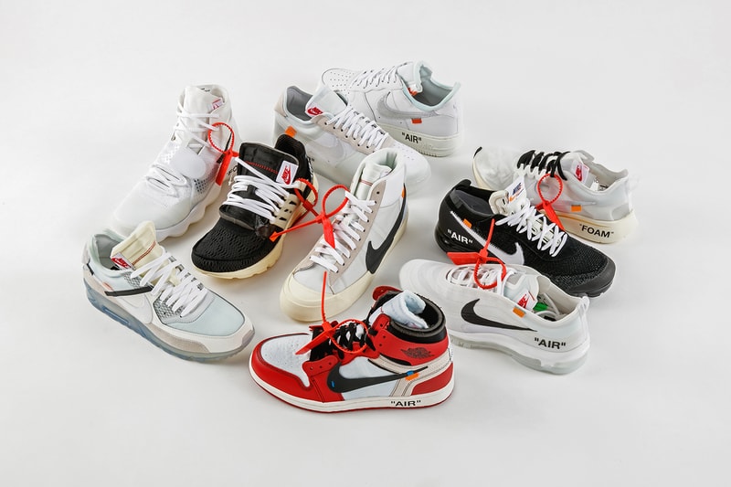 Stadium Goods Virgil Abloh Nike The Ten Air Force 1 Air Presto Zoom Vaporfly VaporMax Blazer Blazer Converse Chuck Tayler Raffle Black Friday exclusive release collaboration drop info date