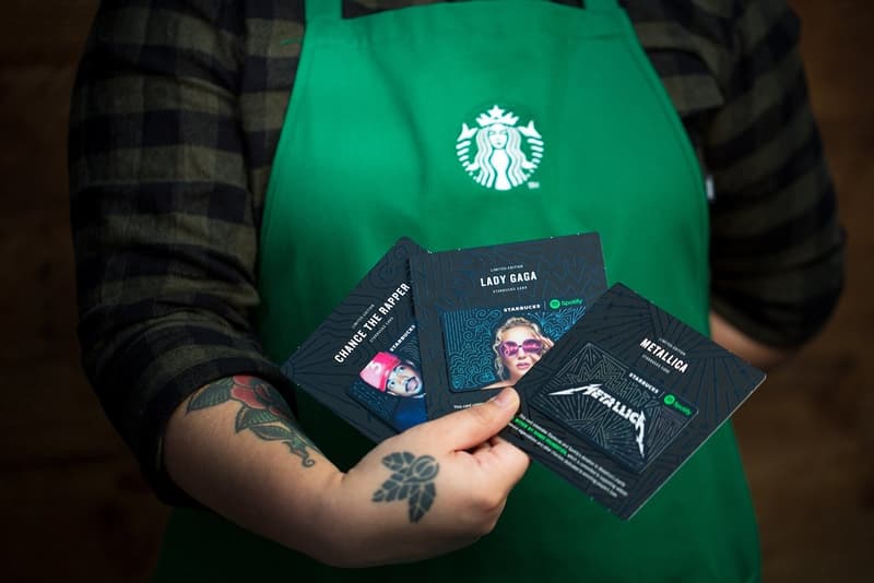 Starbucks Spotify 2017 Holiday Gift Cards Chance the Rapper Lady Gaga Metallica christmas