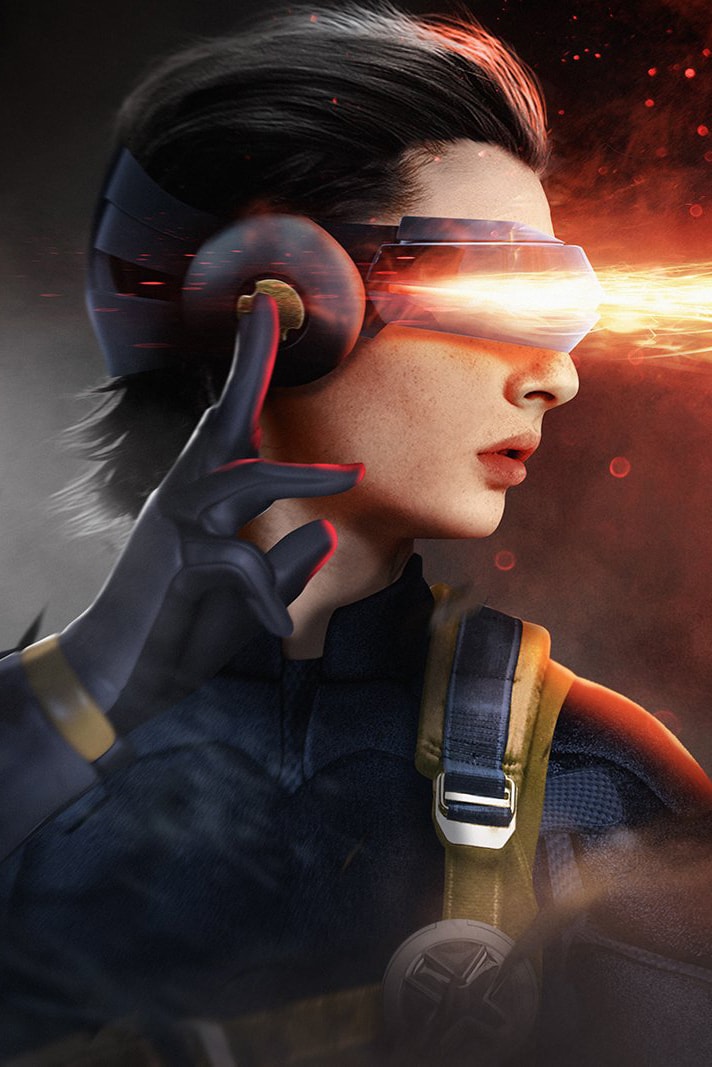 Stranger Things X-Men Cyclops Millie Bobbie Brown  Bishop Caleb McLaughlin Lucas BossLogic Finn Wolfhard