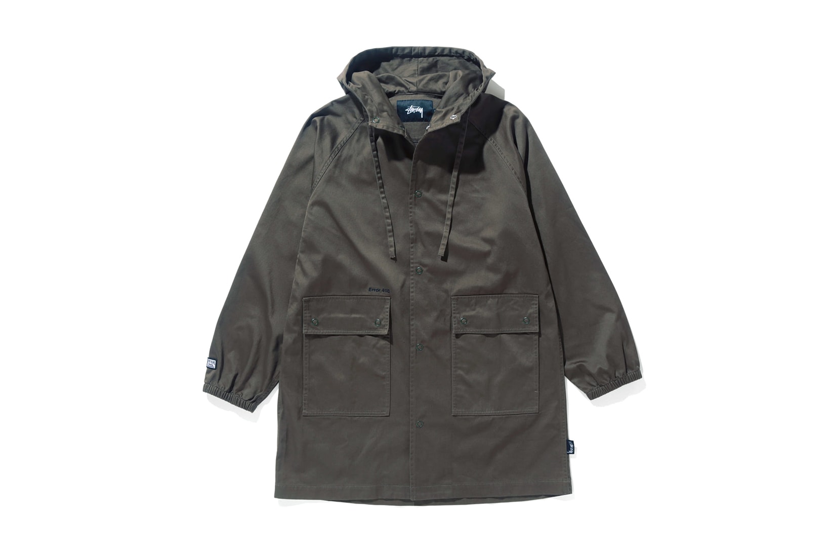 Stussy FORTY PERCENTS AGAINST RIGHTS Parka FPAR 2017 Fall Winter Olive Drab Green Collaboration November Release Date Info pop-up collaboration qr code isetan shinjuku embroidery Japan Tetsu Nishiyama