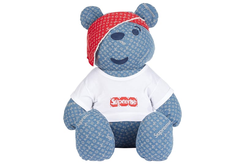 supreme hoodie teddy bear