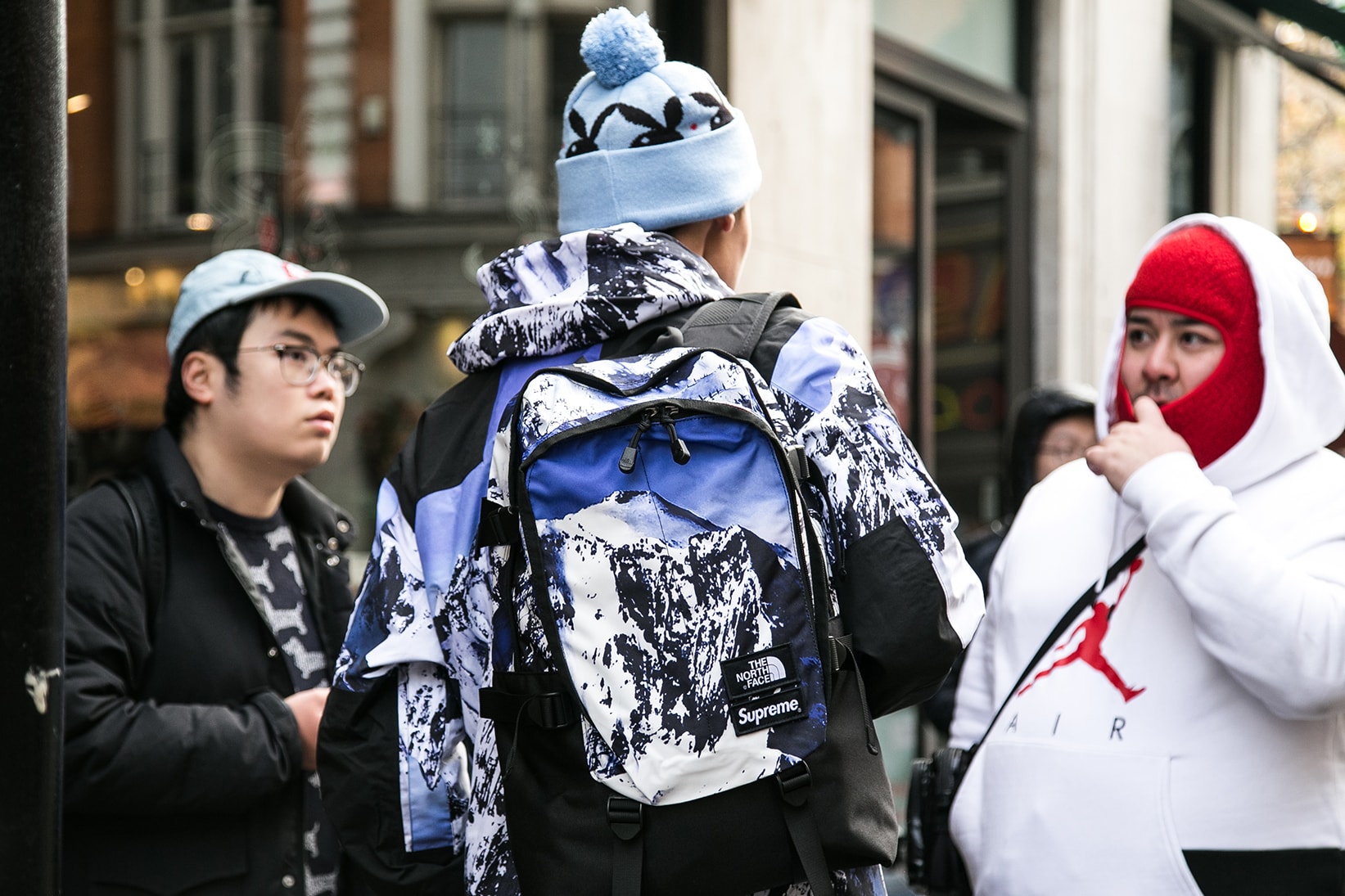 Supreme The North Face 2017 London Drop Street Style Streetsnaps Photos First Look