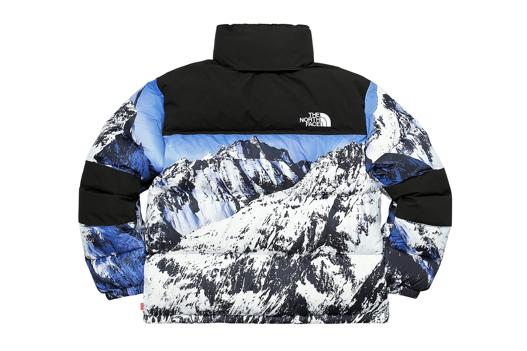 blue north face supreme jacket