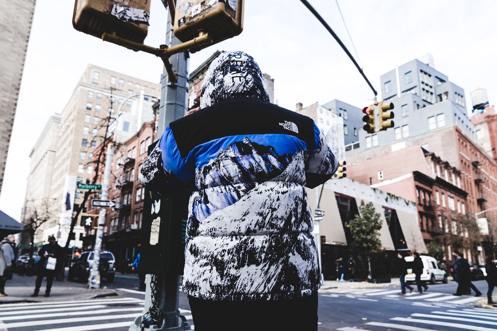 Supreme The North Face Yeezy OG Fuck Em Collaboration 2017 November 30 Drop Release Street Style New York Lafayette