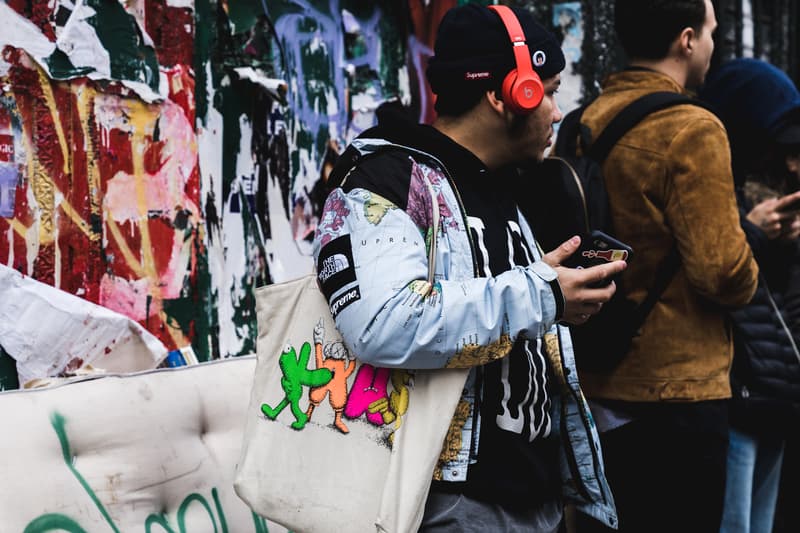 Supreme The North Face Yeezy OG Fuck Em Collaboration 2017 November 30 Drop Release Street Style New York Lafayette