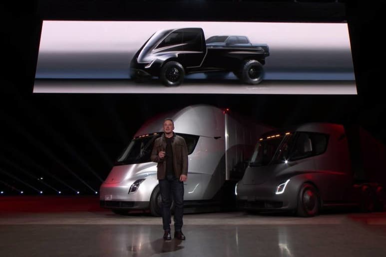 Tesla Electric Pickup Truck Model Rendering Elon Musk