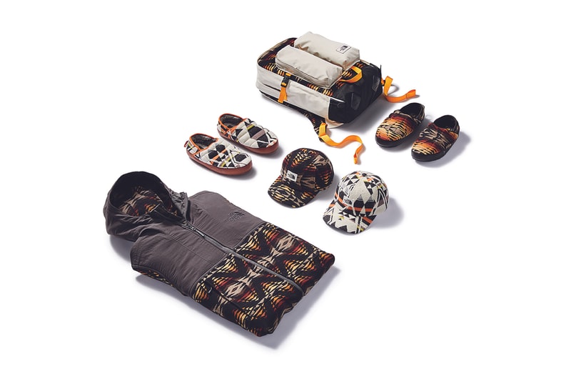The North Face Pendleton 2017 Fall Winter Collaboration Collection November 29 Release Date Info Jacquard Made in America USA Wool Down Nuptse Mountain Jacket Vest Camp Mule Hat