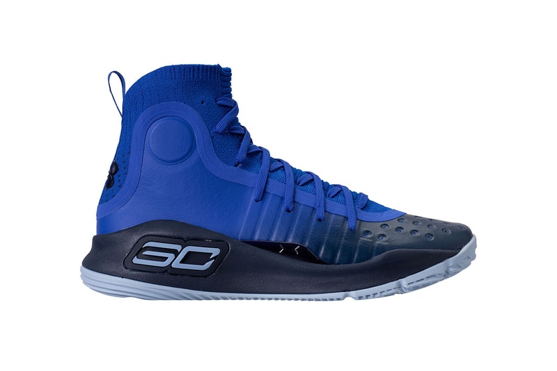 Under Armour Curry 4 Away Road Games Golden State Warriors 2017 November 11 Release Date Info Sneakers Shoes Footwear blue yellow gold color colorway