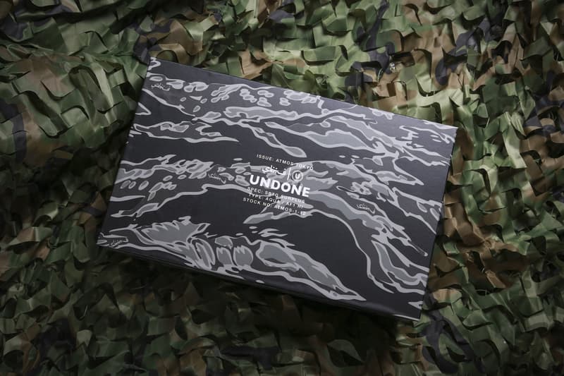 UNDONE SBTG atmos Nike Air Force 1 High Watch Camo Camouflage 2017 November 11 12 Release Date Info Sneakers Shoes Footwear Strap Band Custom Limited Drop CON