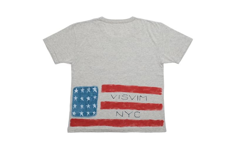 visvim WMV New York Pop Up Holiday Drop Release Fur Coat Handmade stencil T shirt American Flag NYC Kofu Indigo Dye Muffler Patchwork Hiroki Nakamura Italy Shearling Sheep