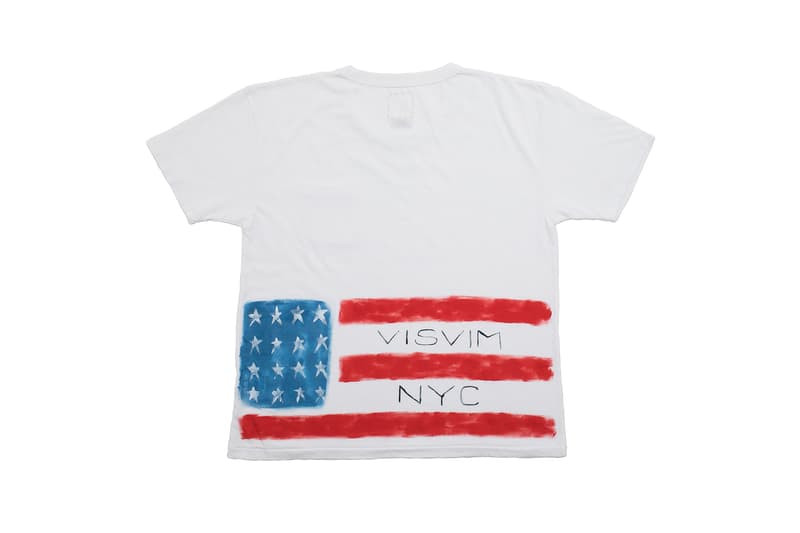 visvim WMV New York Pop Up Holiday Drop Release Fur Coat Handmade stencil T shirt American Flag NYC Kofu Indigo Dye Muffler Patchwork Hiroki Nakamura Italy Shearling Sheep