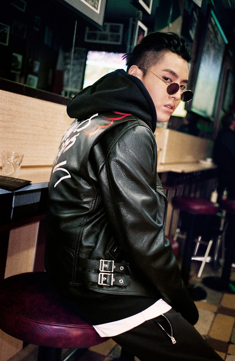 Kris Wu & Burberry Reveal Winter Collection 2017 Chinese-canadian actor singer hip hop British fashion spring summer winter collection tartan checkered classic print hat motorcycle leather jacket biker jacket trench coat oversized streetwear