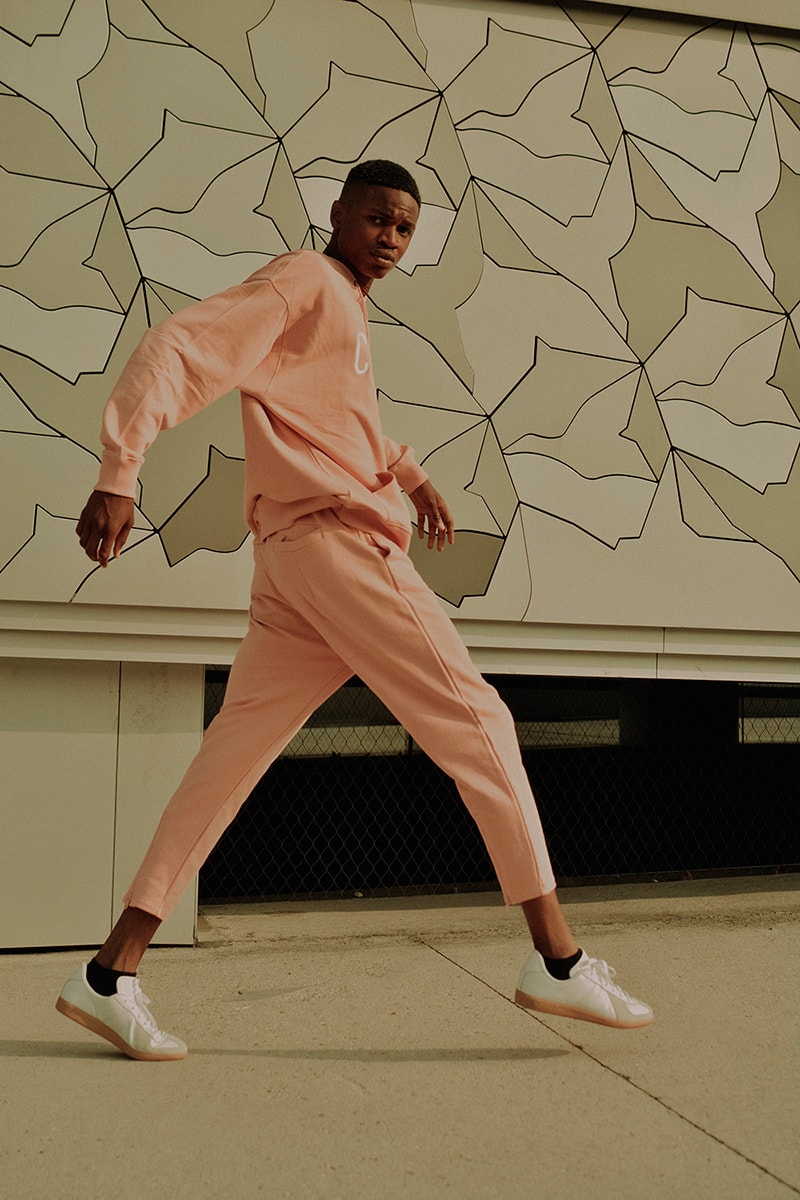 fall winter 2017 fashion lookbooks lookbook french CHMPGN jacket fleece shearling warm cropped pants turtleneck converses