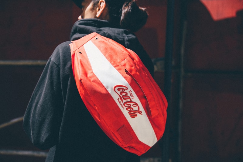HEX & Coca-Cola Launch Sneaker Bag Collection limited edition holiday gift guide backpack duffle overnight bag fanny pack sling waist bag bum bag