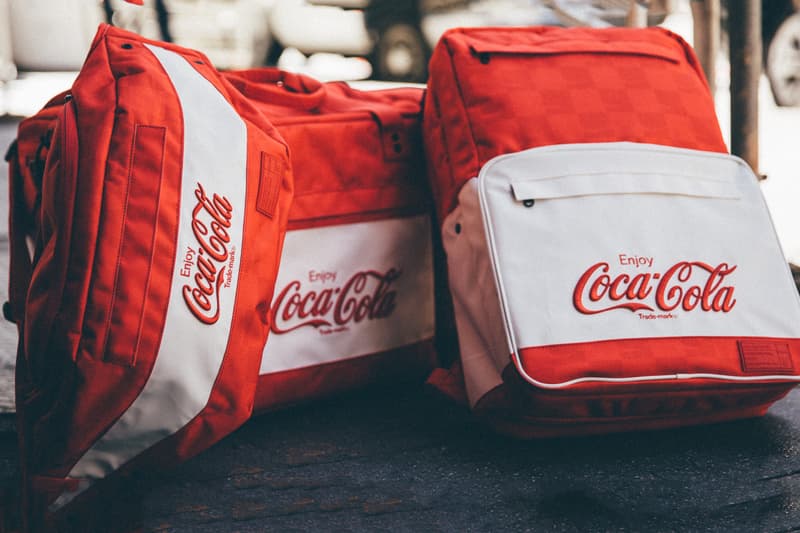 HEX & Coca-Cola Launch Sneaker Bag Collection limited edition holiday gift guide backpack duffle overnight bag fanny pack sling waist bag bum bag