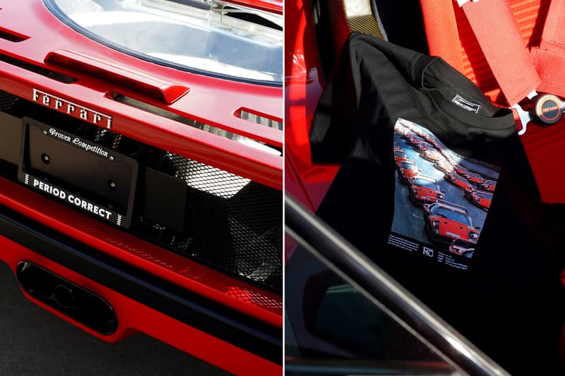 Period Correct Drops Ferrari Maranello Capsule Collection F40 F458 Ferrari Enzo Atelier Boutique Holiday gift guide menswear mens shirts t-shirts pullover fleece hoodie scuderia laferrari formula 1