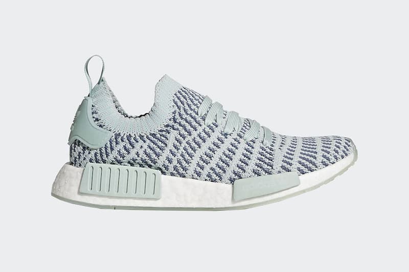 Adidas NMD R1 Primeknit STLT Ash Green Release Date January 2018 Sneakers Shoes Footwear