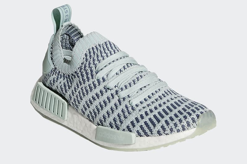 Adidas NMD R1 Primeknit STLT Ash Green Release Date January 2018 Sneakers Shoes Footwear