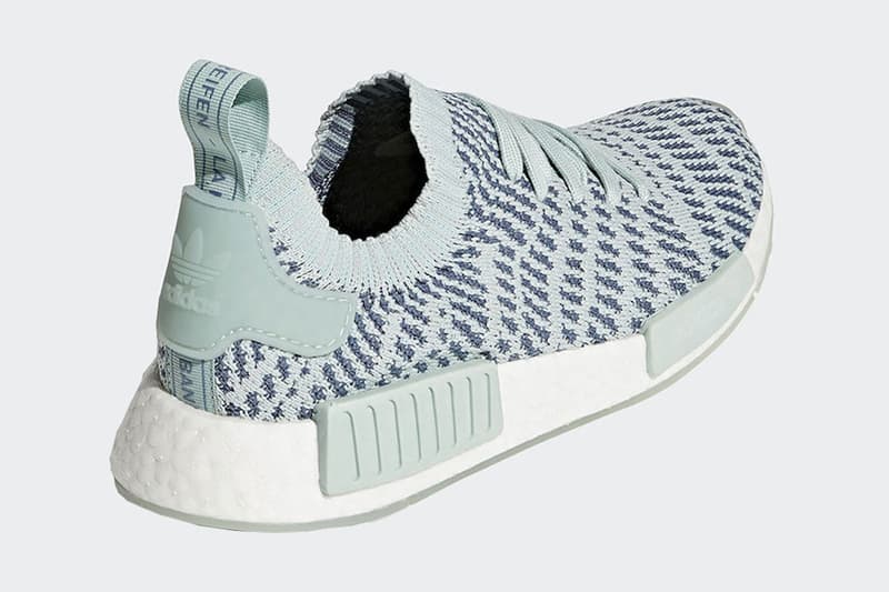 Adidas NMD R1 Primeknit STLT Ash Green Release Date January 2018 Sneakers Shoes Footwear