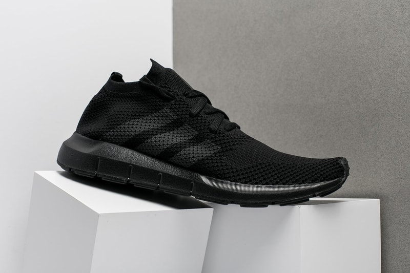 adidas Swift Run Primeknit Triple Black 2017 December 6 Release Date Info Sneakers Shoes Footwear Oneness