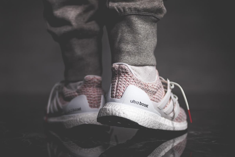 adidas UltraBOOST White Scarlet Red Footwear Sneakers Shoes