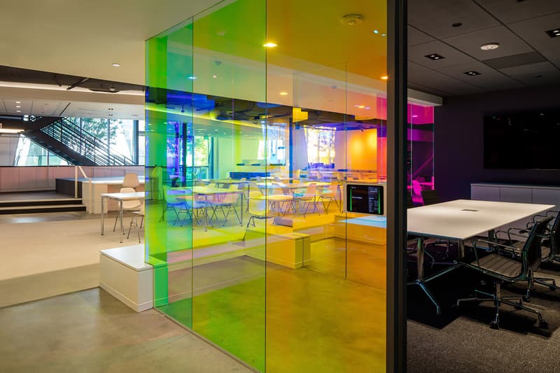 A+I Architects Canvas Agency Architecture Design Colorful Dichroic Glass Workspace Los Angeles