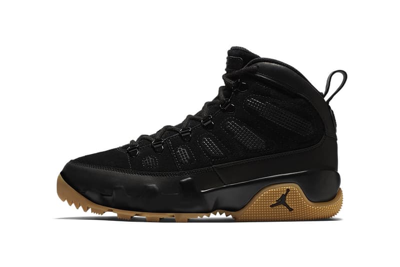 Air Jordan 9 Boot NRG Black Gum Light Brown 2017 December 6 Release Date Info Sneakers Shoes Footwear