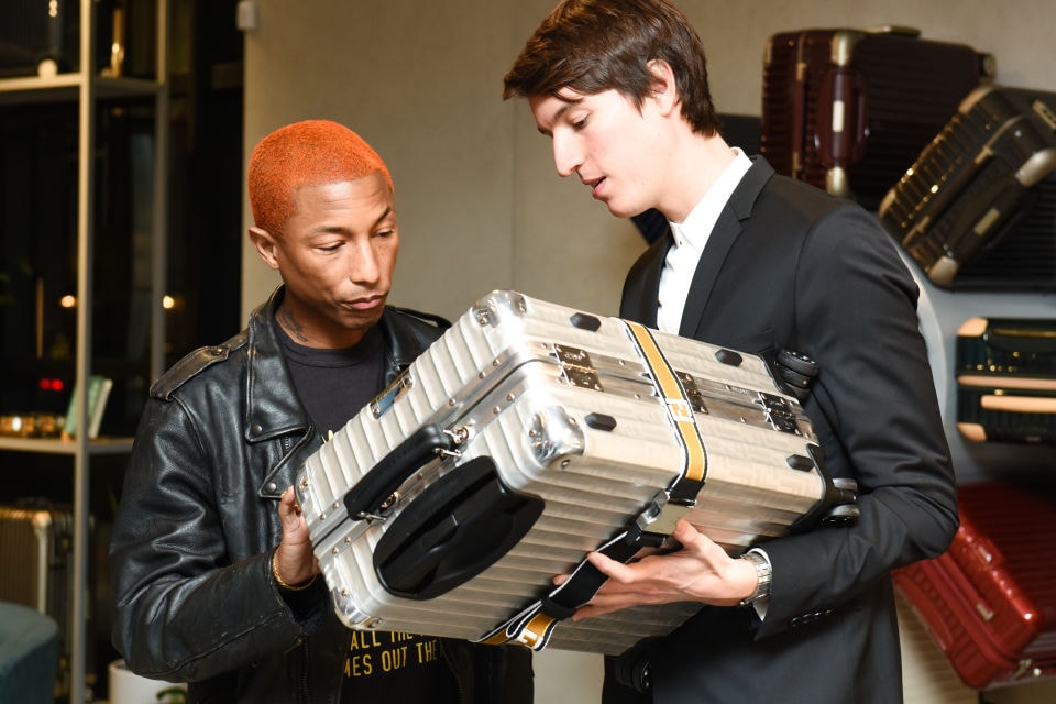 Alexandre Arnault RIMOWA Relevance Luggage LVMH Pop Up Los Angeles Pharrell Williams