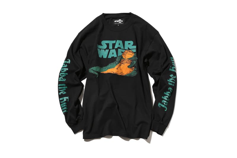 atmos LAB Star Wars Jabba The Hutt Long Sleeve T Shirts Tee Black White 2017 December Release Date Info
