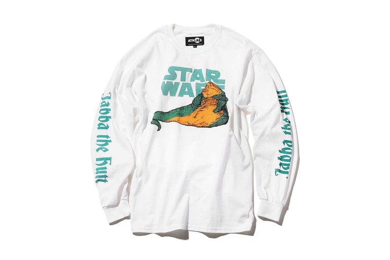 atmos LAB Star Wars Jabba The Hutt Long Sleeve T Shirts Tee Black White 2017 December Release Date Info