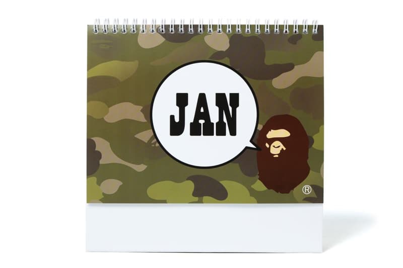 BAPE A Bathing Ape Red Lucky pockets ape head calendar 2018