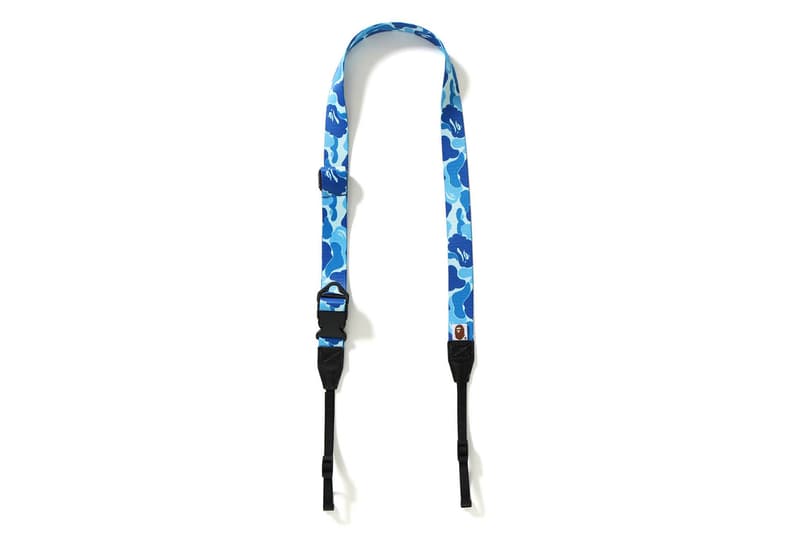 bape abc camera wide strap camo camouflage blue green brown pink red