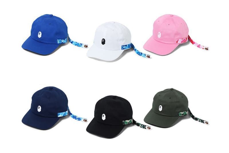 BAPE ABC Long Tape Panel Cap A Bathing Ape 2017 December 16 Release Date Info Drops Blue White Pink Navy Black Olive