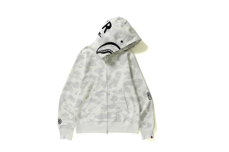 BAPE Releases Winter 1st Camo Collection Hoodies Zip Ups Menswear Streetwear Street Clothing Mens Shark camouflage