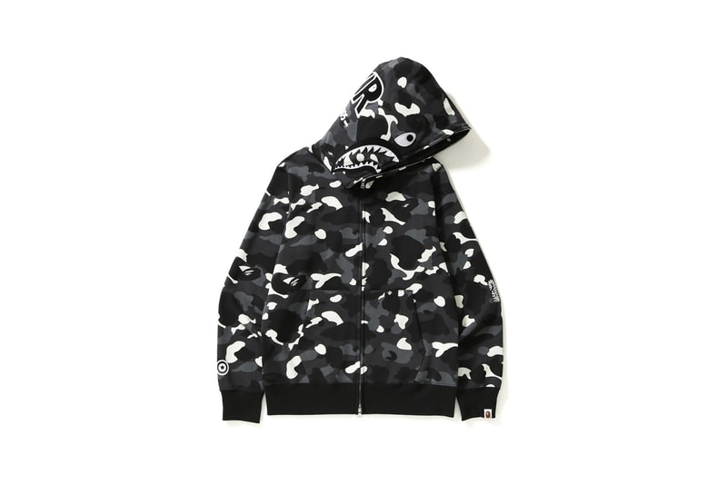 BAPE Releases Winter 1st Camo Collection Hoodies Zip Ups Menswear Streetwear Street Clothing Mens Shark camouflage