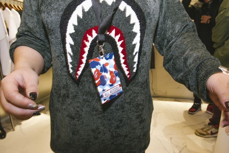 BAPE Store Paris Opening Recap 2017 December Party Kekra Hamza Baby Milo Tricolor Camo APE Head Champagne