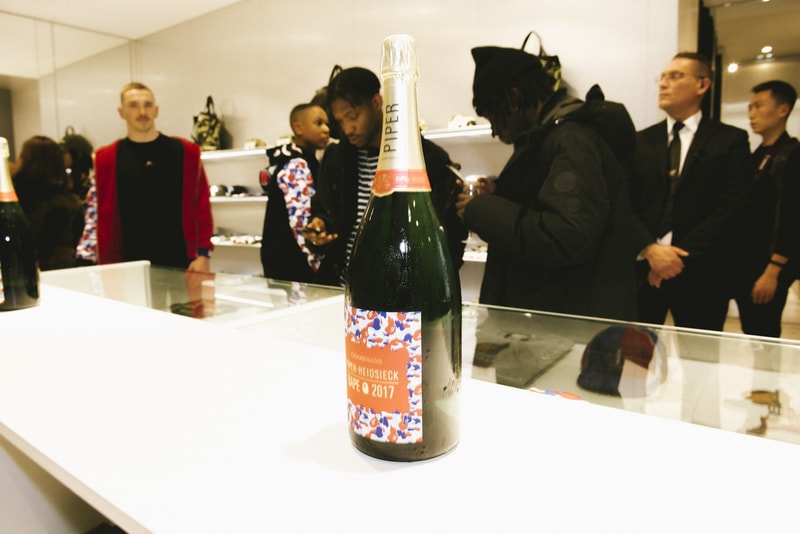 BAPE Store Paris Opening Recap 2017 December Party Kekra Hamza Baby Milo Tricolor Camo APE Head Champagne
