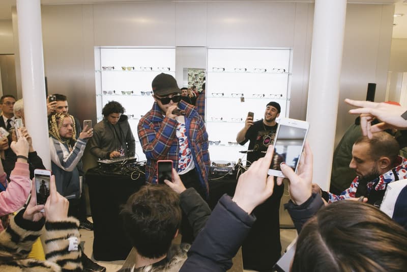 BAPE Store Paris Opening Recap 2017 December Party Kekra Hamza Baby Milo Tricolor Camo APE Head Champagne