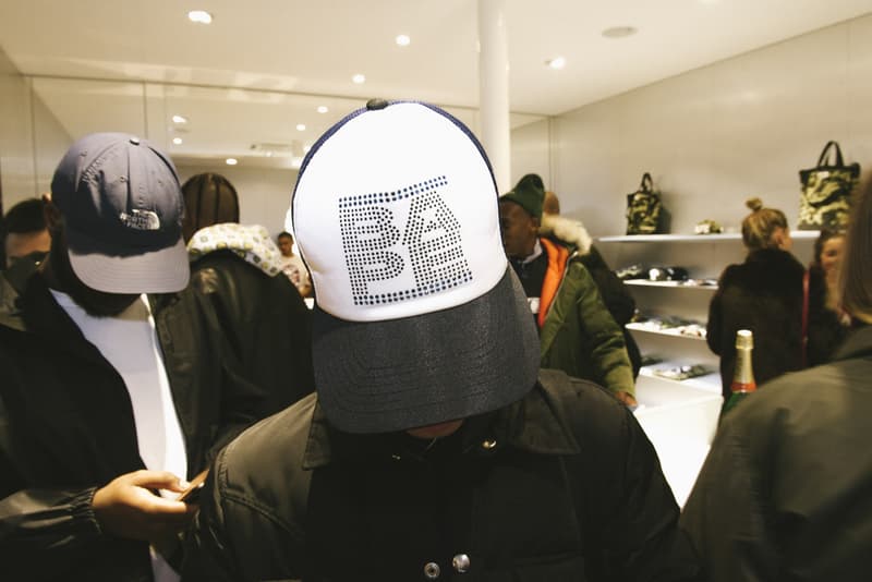 BAPE Store Paris Opening Recap 2017 December Party Kekra Hamza Baby Milo Tricolor Camo APE Head Champagne