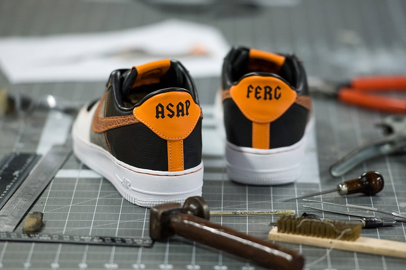 BespokeIND Nike Air Force 1 ASAP Ferg black white orange grey footwear low trap lord low