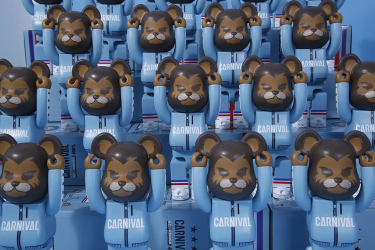 CARNIVAL & Medicom Toy Unveil the All-Blue, Sweatsuit-Wearing "The Lion" BE@RBRICK