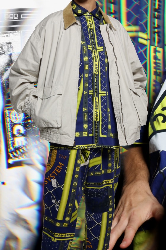 Cav Empt Spring/Summer 2018 Lookbook jacket all-ove print fleece backpcks graphic print shorts trousers pants