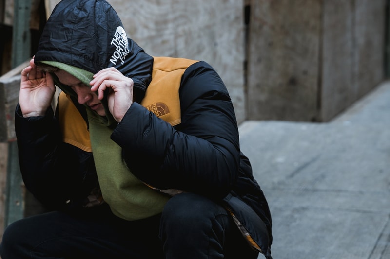 The North Face Timberland 2017 Fall Winter Collaboration Release Drop Nuptse Jacket Nubuck Branding Logos 6 inch boot down puffer black wheat hood removable
