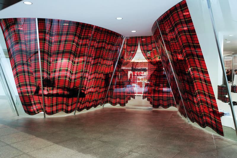 Novesta x COMME des GARÇONS Holiday Installations Continue collaboration retartan tartan re energy Christmas collection 2017 plaid checkered print shoes dress shirt red cheque