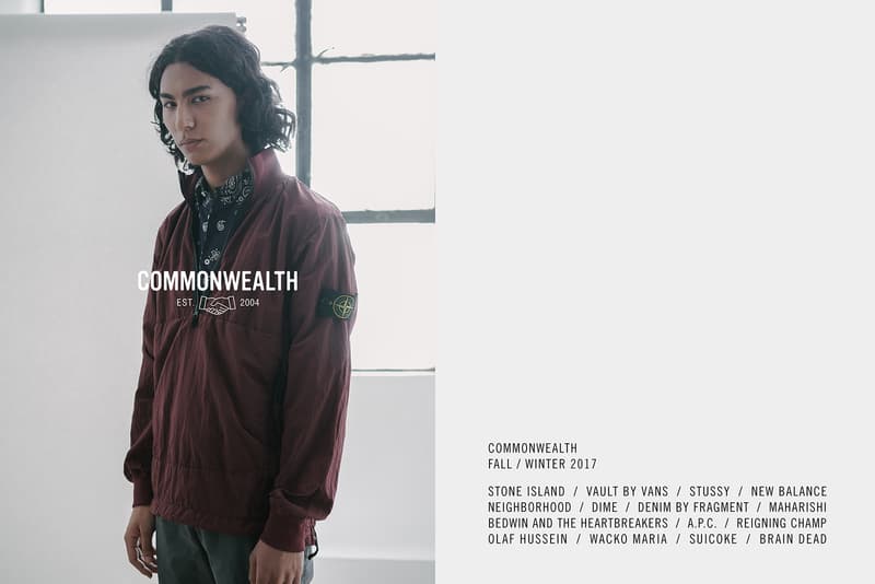 Commonwealth Fall Winter 2017 Lookbook Editorial Stone Island A.P.C. Wacko Maria DIME DENIM BY VANQUISH & FRAGMENT New Balance NEIGHBORHOOD