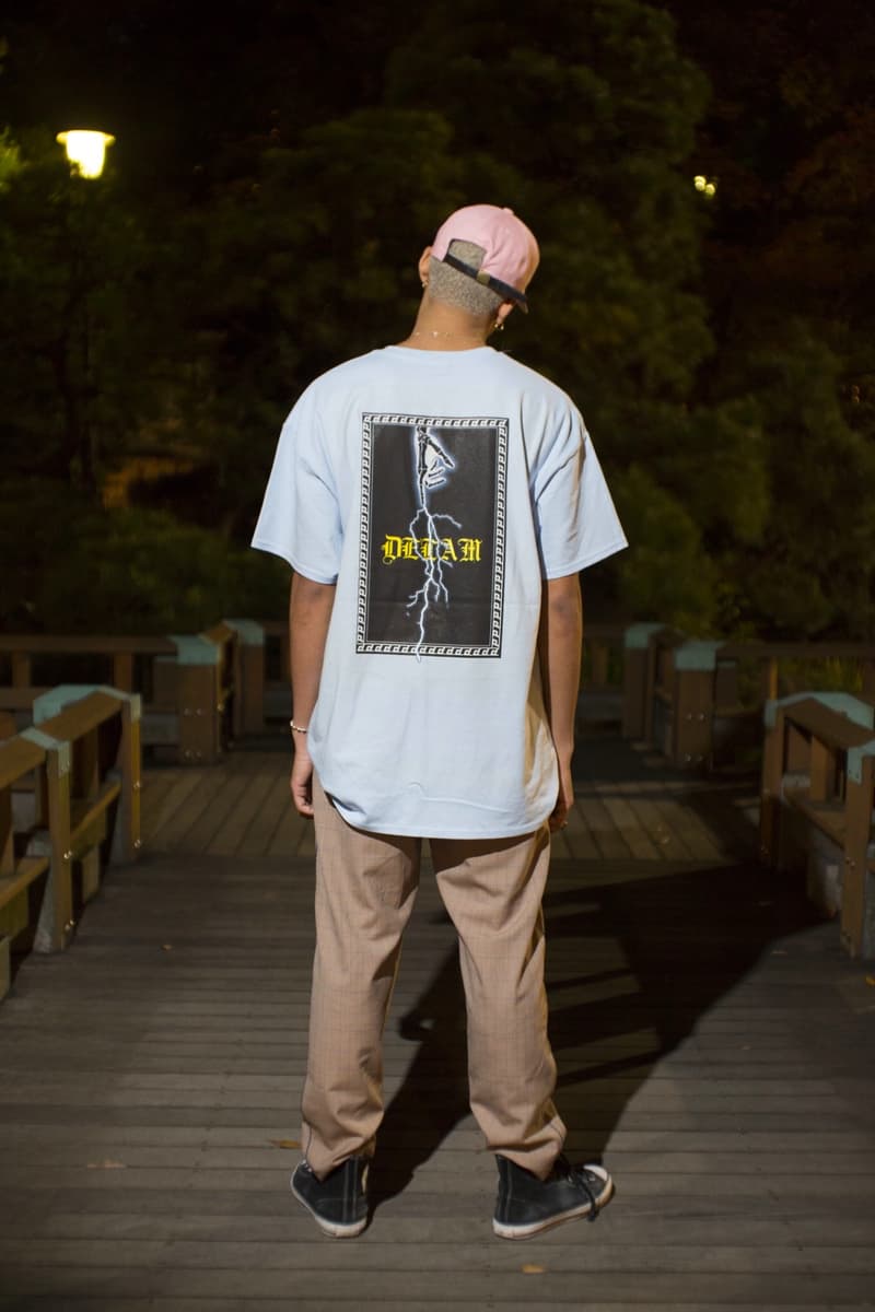 DELAM Spring/Summer 2018 Lookbook japan new york streetwear headwrap du-rag skullcap oni folklore purple pink