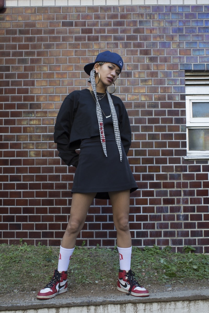 DELAM Spring/Summer 2018 Lookbook japan new york streetwear headwrap du-rag skullcap oni folklore purple pink