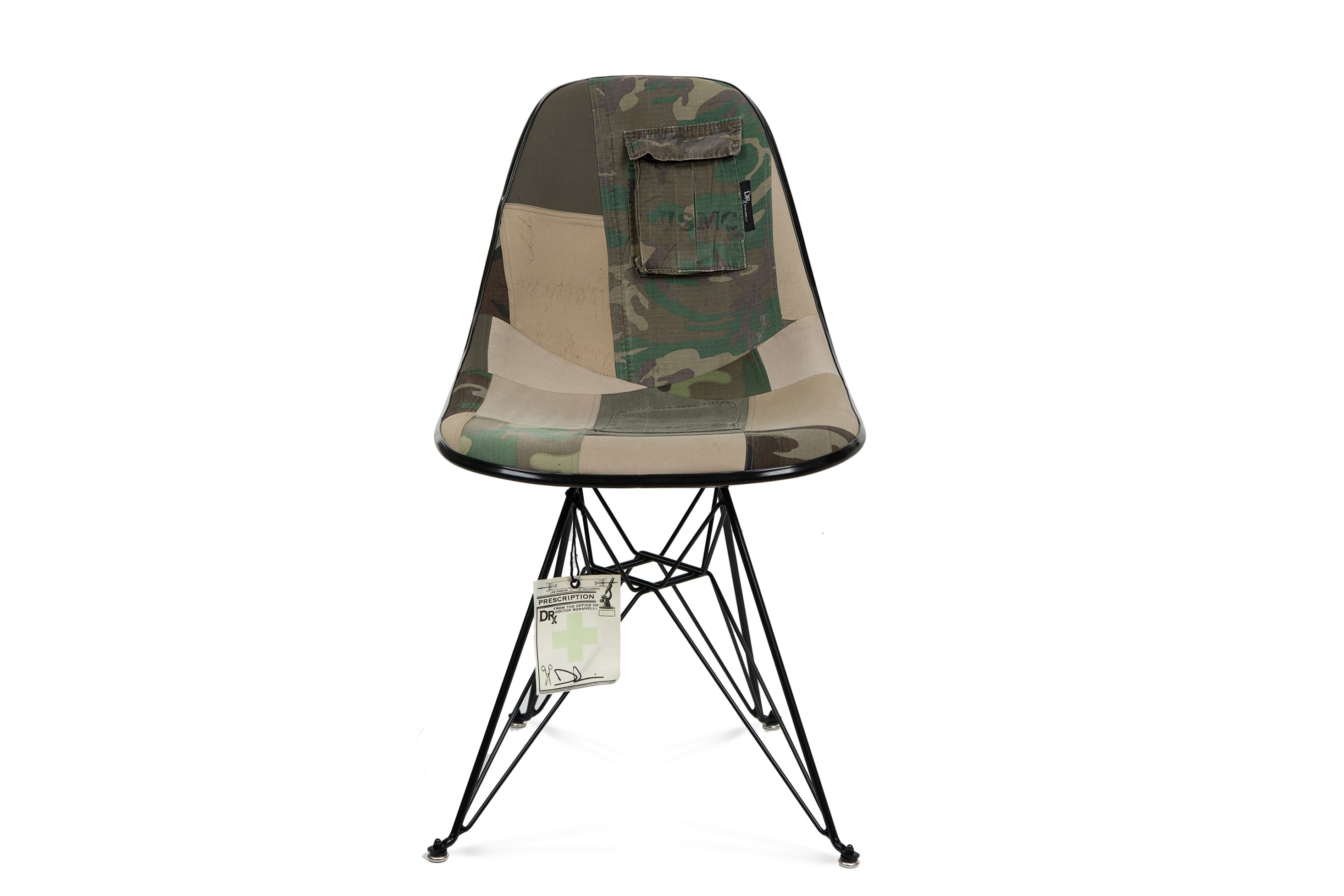 Modernica & DRx Romanelli Release Vintage Military Chair Collection Case Study Side Shell Eiffel chair